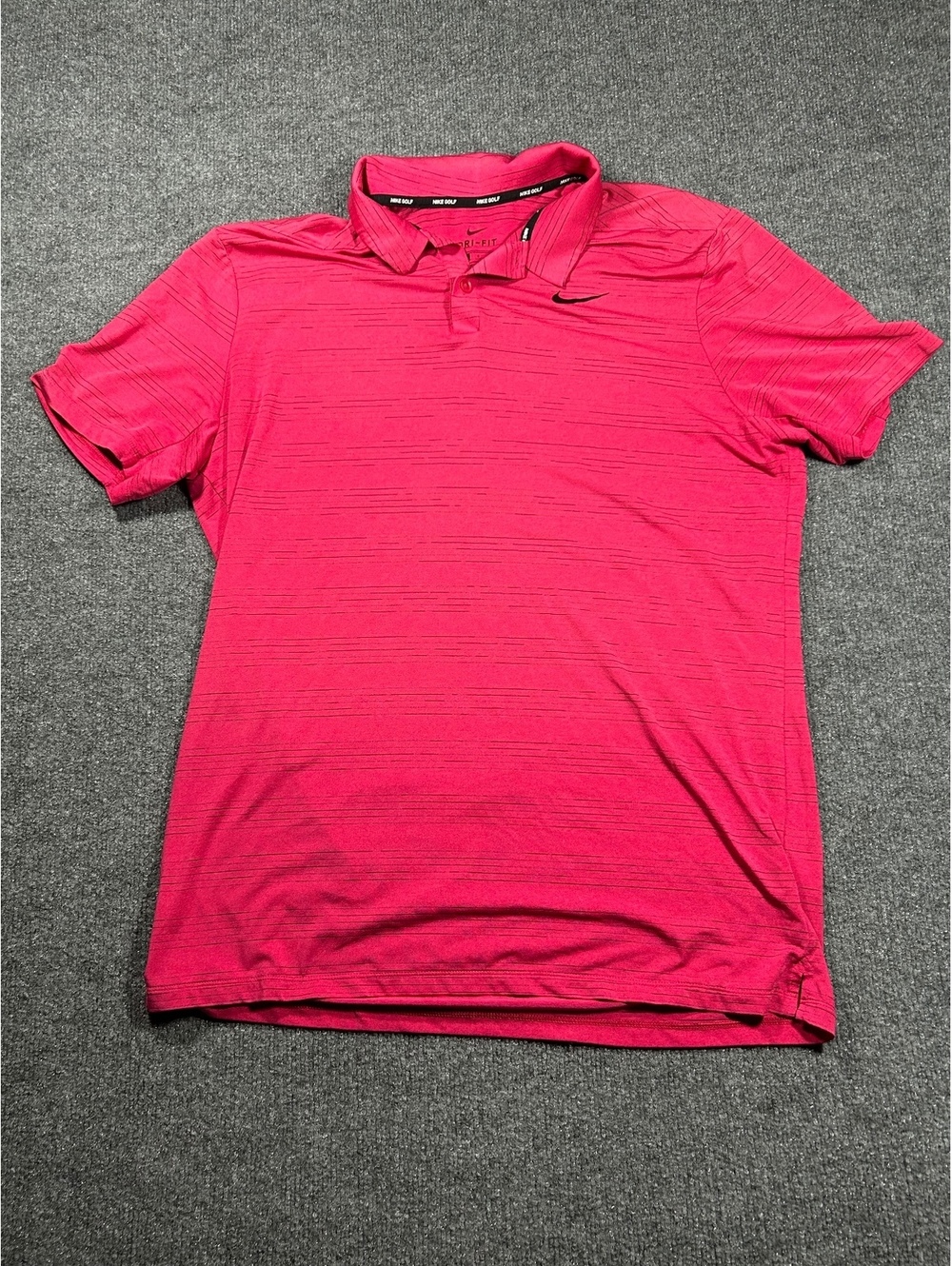 Nike Golf Dri-Fit Men's Polo Shirt Large Pink